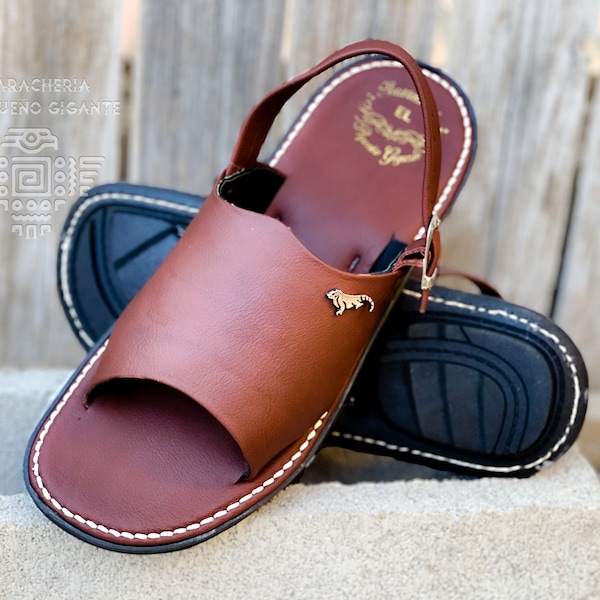 Men's Open Toe Huarache Brown | Mexican Leather Sandal Handmade