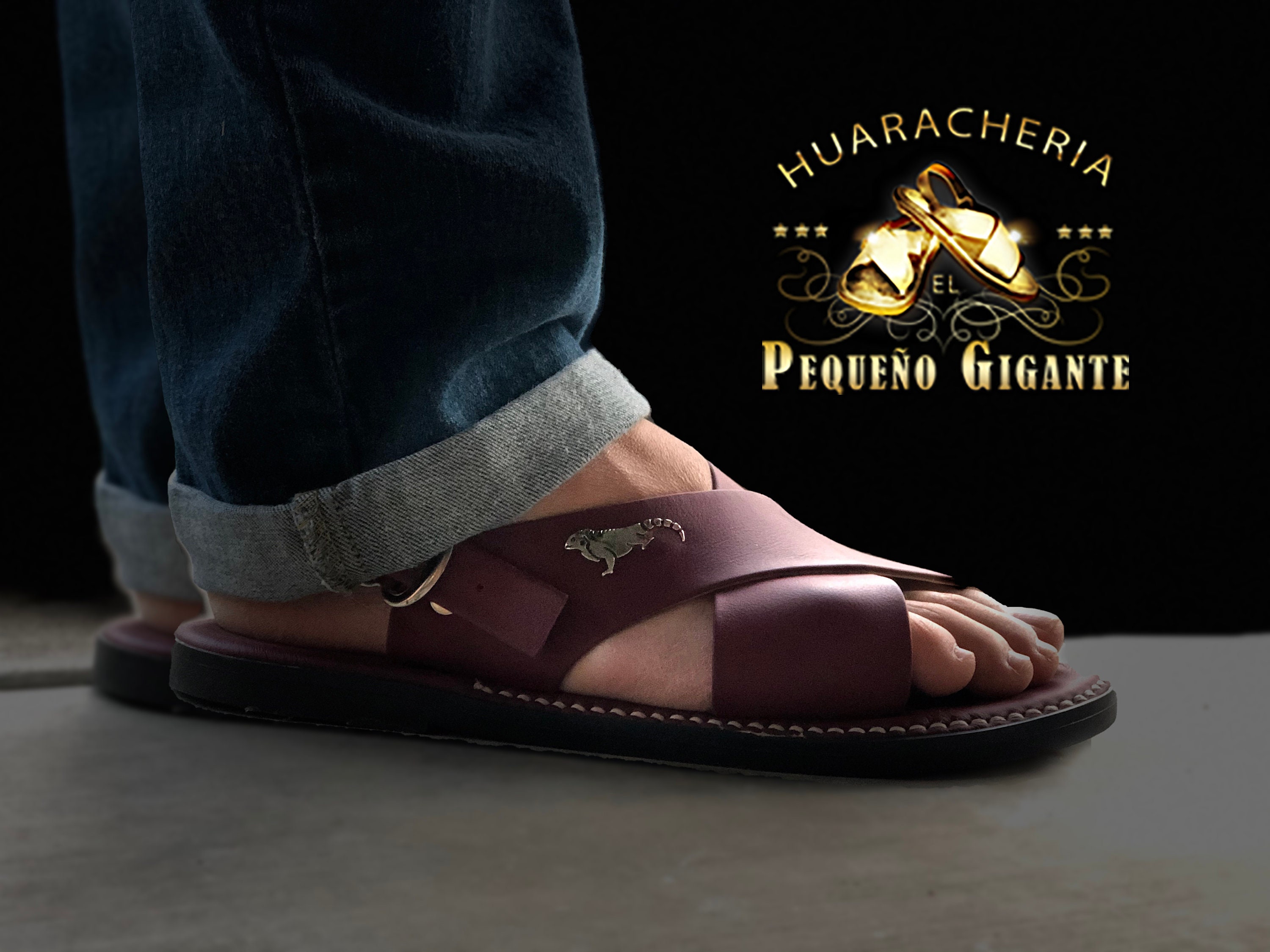 Huarache De Piel Cruzado Mexican Leather Sandal Handmade 