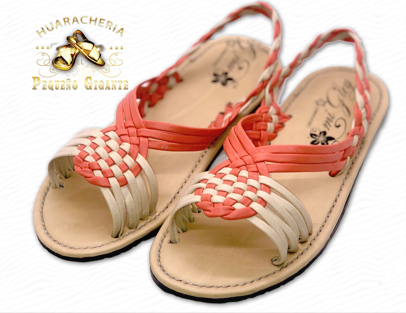 Peach White Huarache De Huetamo 