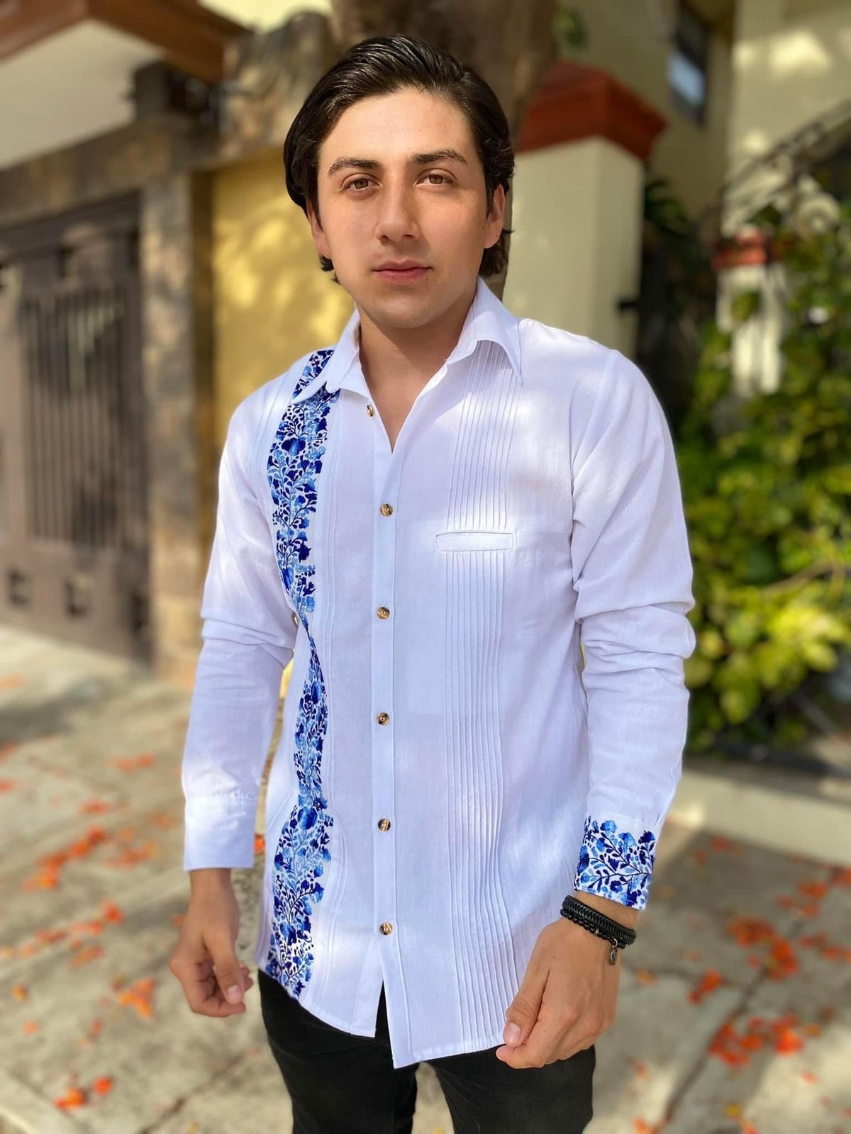 Guayabera Camisa De Manta Hombre Guayabera Mexicana Bordado Camisa