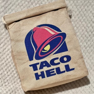 Taco Hell ( Taco Bell ) Sling Bag - Recycled Polyester - Quirky Design