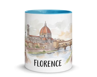 Florenz Aquarell Tasse | Italien Reise-Andenken, Dom-Kaffeetasse