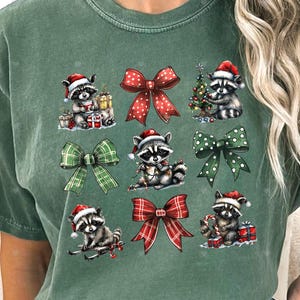 Red Coquette Christmas Shirt Comfort Colors, Cute Xmas Tshirt, Women&#39;s Holiday Tee, Retro Holiday Tshirt, Christmas Party Tee, Gift for Her