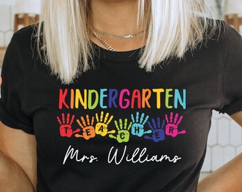Kindergarten Teacher Shirt, Kindergarten Teacher Gift, Preschool Teacher Shirt, Cute Teacher Shirt Funny Teacher Shirts Custom Teacher Tee