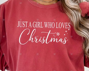 Christmas Lover Sweatshirt, Women's Holiday Graphic Tee