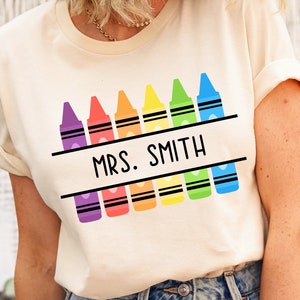 Personalized Pencil Teacher Shirt, Cute Teacher Shirt, Teacher Gift, Teacher Shirts, Teacher Tee, Back to School Shirt Teacher Name tshirt