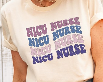 Retro NICU Nurse T-Shirt, Gift for Neonatal Nurse