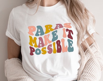Retro Paraprofessional Shirt, Teacher Aide Special Education T-Shirt