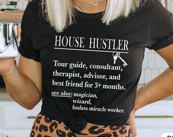 House Hustler Realtor T-Shirt, Funny Real Estate Agent Gift