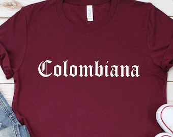 Camiseta colombiana, regalo latino, camiseta unisex de Colombia
