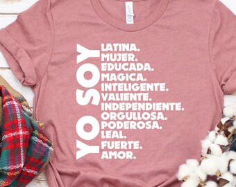 Yo Soy Mujer Latina T-Shirt, Spanish Pride Tee