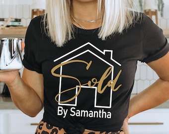 Personalized Real Estate Agent T-Shirt, Custom Name Unisex Tee