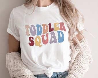 Toddler Teacher Shirt, Retro Teacher Squad, Early Childhood Educator Gift