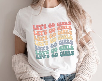 Let&#39;s Go Girls Bachelorette Party Shirts, Bridesmaid Party Shirts, Bridesmaid Gift, Bachelorette Bridal Party Shirts, Team Bride Girls Trip