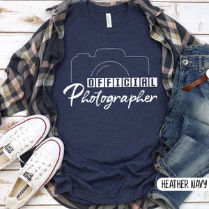 Official Photographer shirt, Camera Man Shirt, Gifts For Photographers, Photography Gig Tshirt, Career Shirts, Photograph Tee,Photographer