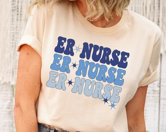 ER Nurse Shirt, Emergency Department Tee, Retro Style