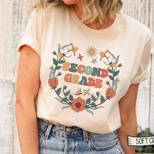 Wildflowers Second Grade Teacher Shirt, Teacher Team Shirts, 2nd Grade Teacher Shirt, Second Grade TShirt Elementary Tee, 2nd Grade T-Shirt