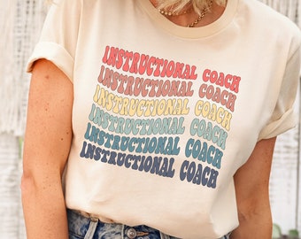 Instructional Coach Retro Shirt, Educational Gift