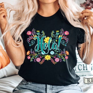 Hola Shirt, Mexico shirt, Latina Shirt, Hola gift , Hello Spanish Shirt, Spanish outfit,Spain shirts,Hola outfit,Hello Spanish Shirt SPANISH