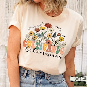 Spanish Teacher Shirt,Cultivando Bilingues Shirt,Maestra Shirt,Dual Language Crew,Bilingual Teacher Shirt,Spanish Teacher Gifts Teacher 2025