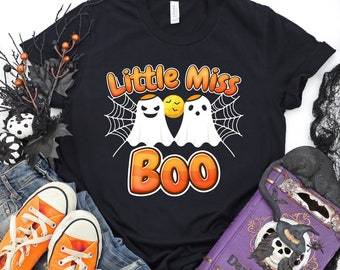 Little Miss Boo Ghost Shirt, Spooky Halloween Costume