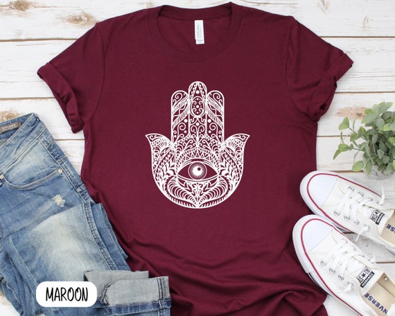 Spiritual Hamsa Hand Of Fatima T-Shirt Spiritual Hamsa Hand Of Fatima T-Shirt