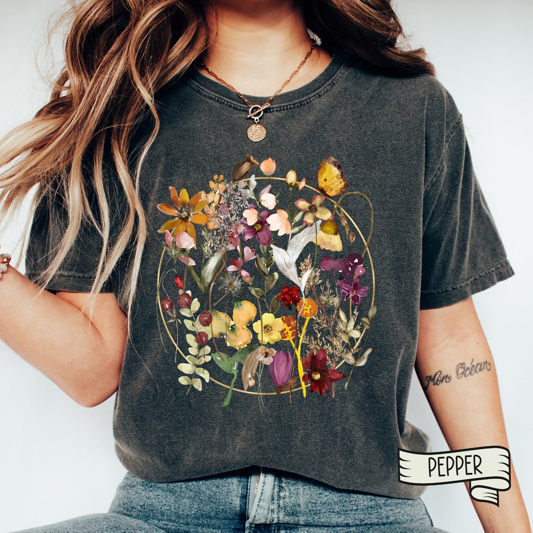Flower Shirt Gift for Her Flower Comfort Colors® Shirt - Etsy