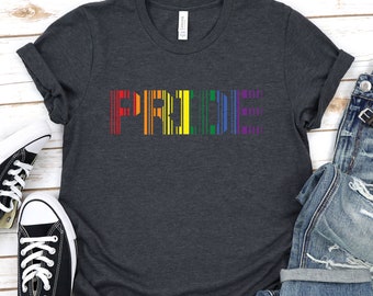 Rainbow Pride Barcode T-Shirt, LGBT Love is Love Shirt