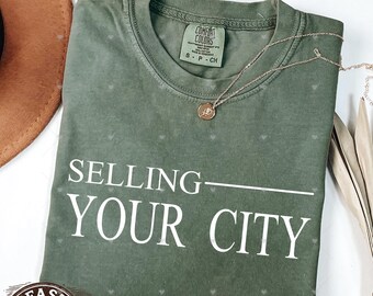 Personalized Comfort Colors Real Estate Agent Shirt, Custom City Tee