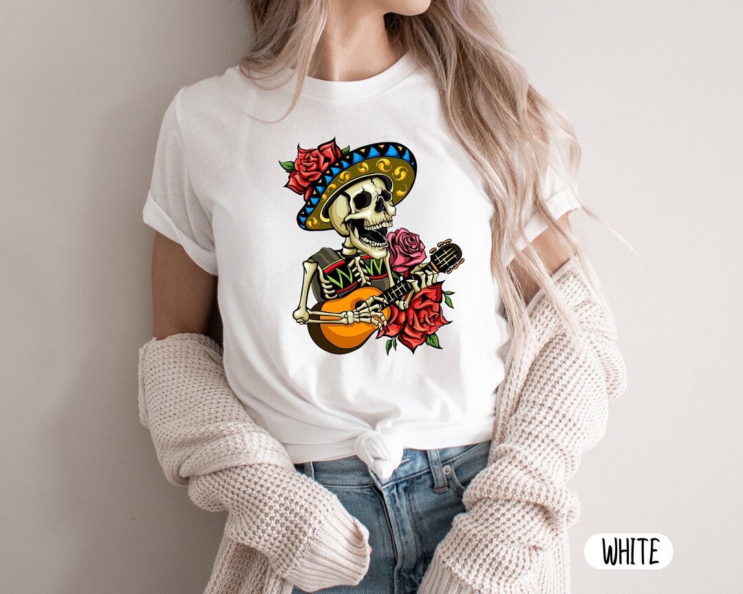 Dia De Los Muertos T-shirt,halloween Costume Day of the Dead Sugar ...