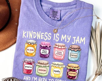 Comfort Colors Kindness Teacher T-Shirt, Inspirational Positive Message
