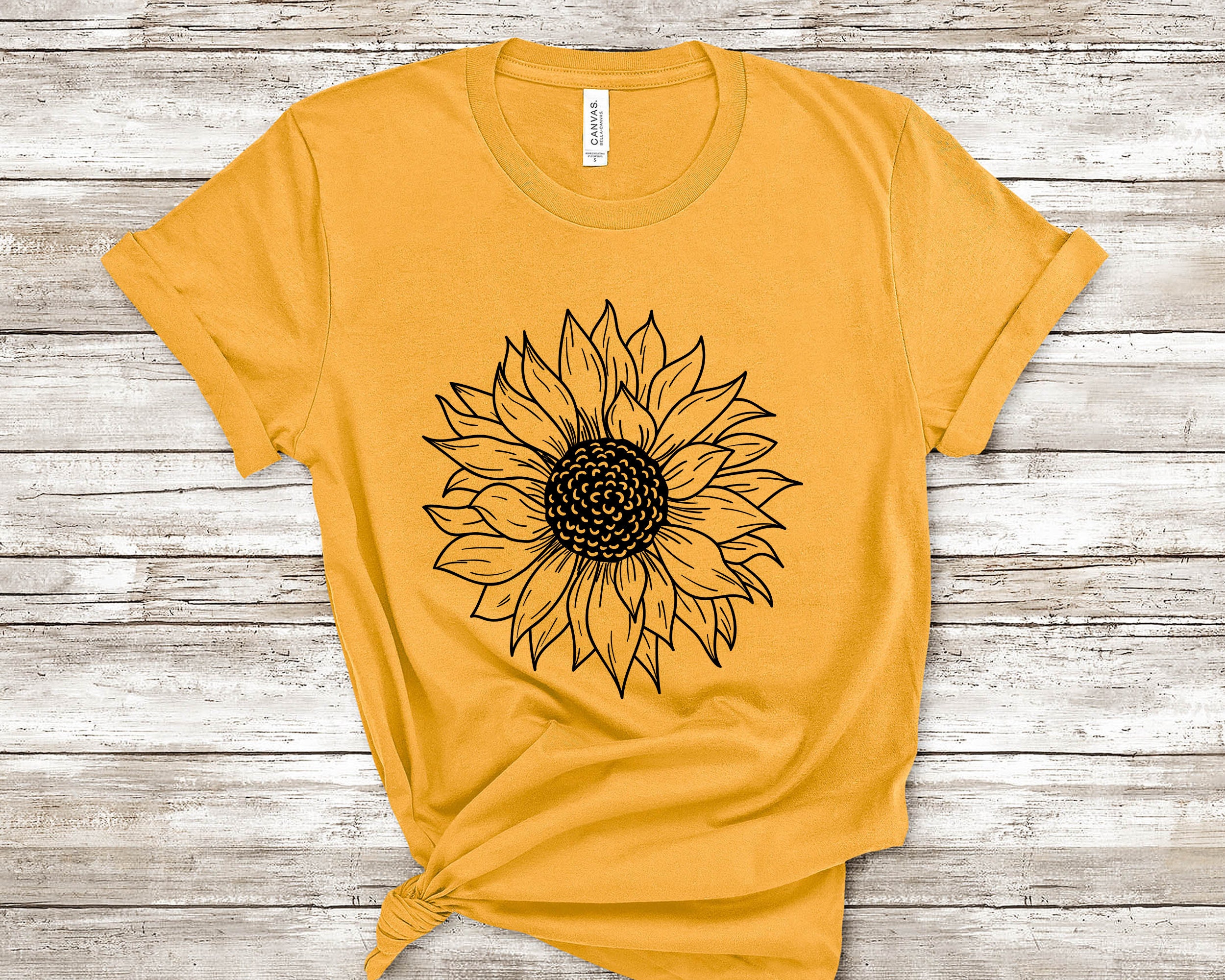 Sunflower Shirt For Women Sunflower Tee Women S Garden Etsy