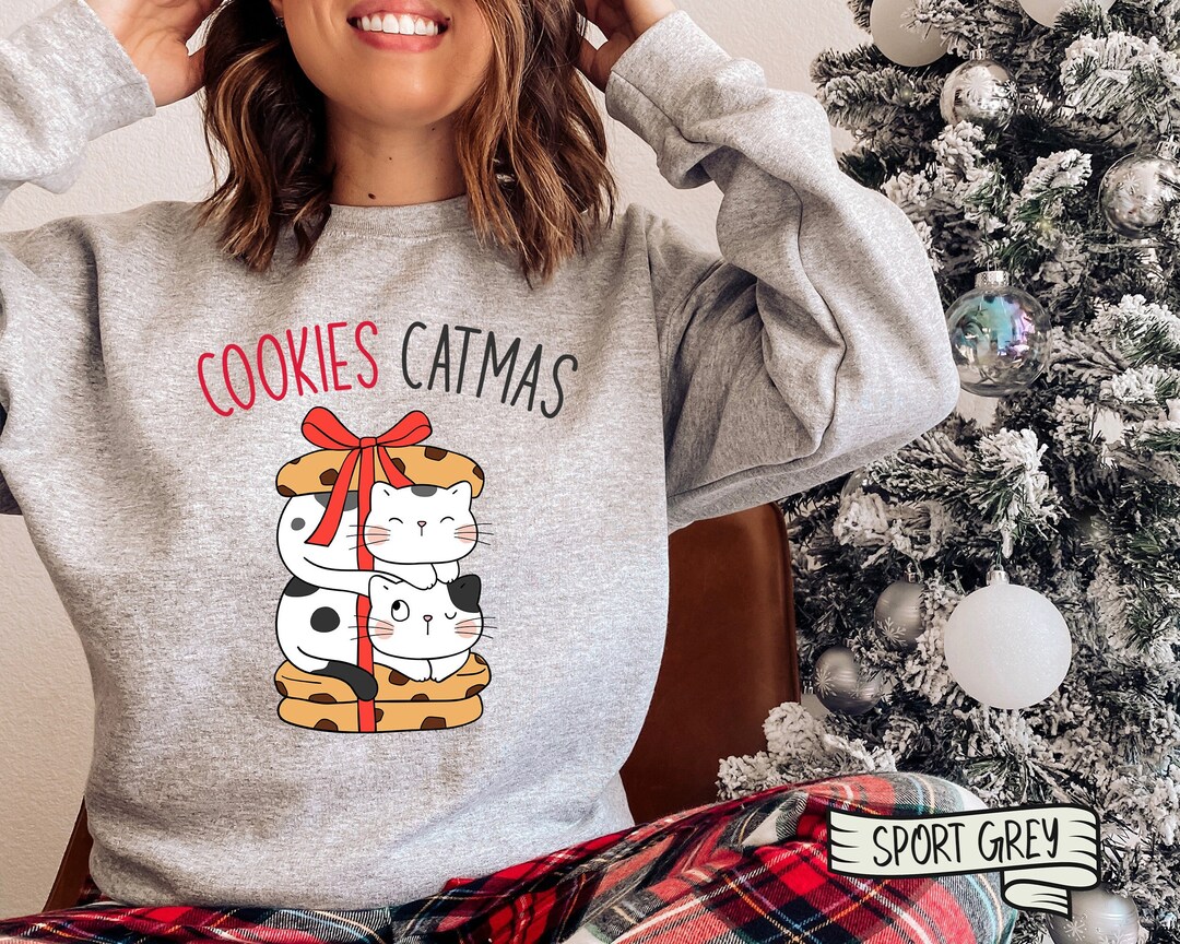 Christmas Sweat Merry Catmas Sweatshirt MERRY CATMAS CHRISTMAS - Main Image