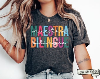 Bilingual Teacher T-Shirt, Latina Maestra Gift