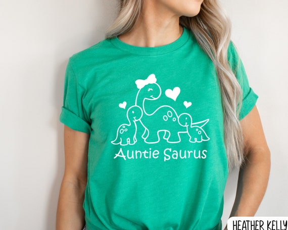 Womens Auntie Saurus T-Shirt Matching Dinosaur Family Gift For Aunt Womens Auntie Saurus T-Shirt Matching Dinosaur Family Gift For Aunt