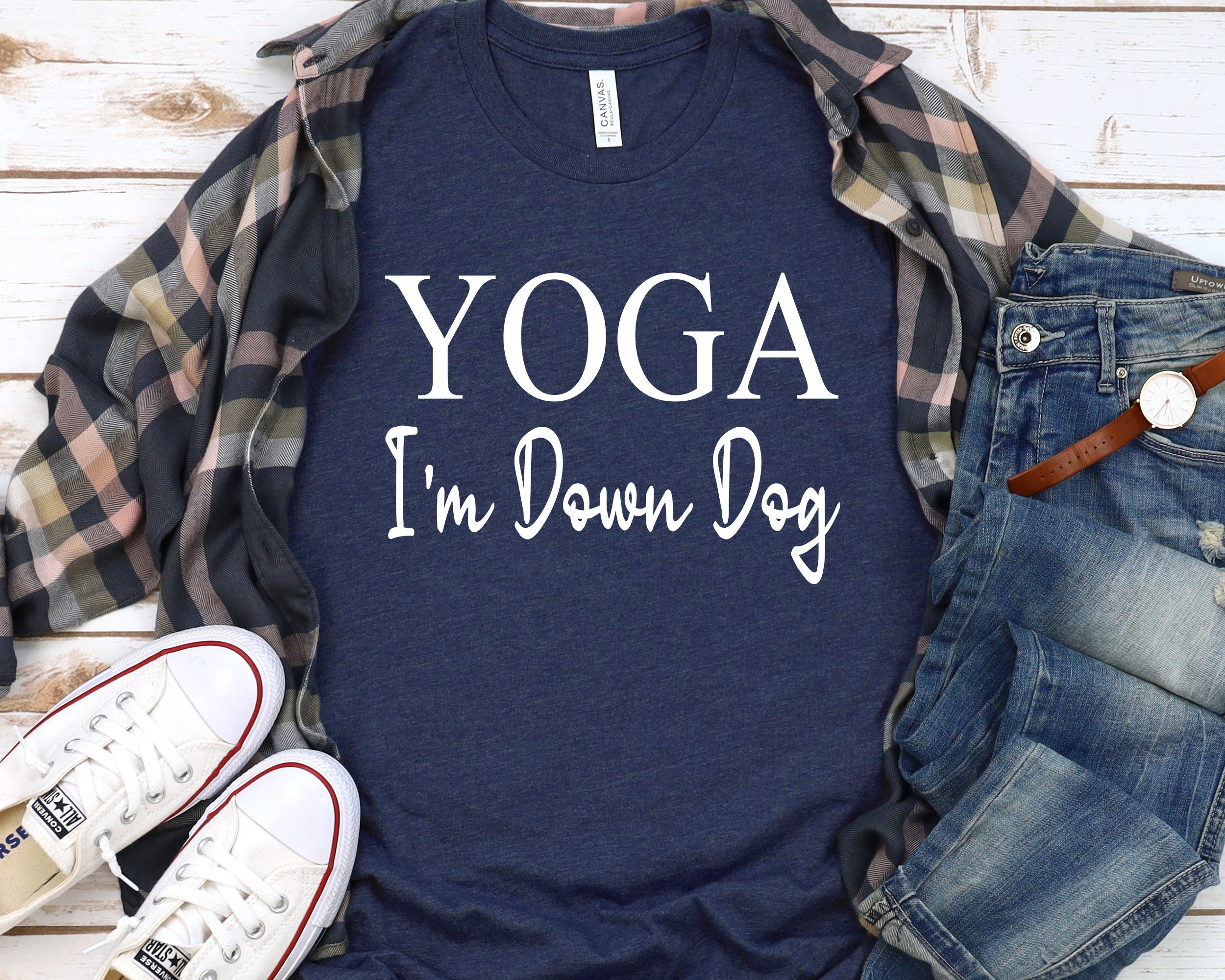 Yoga I m Down Dog Women s T shirt Dog Yoga Shirt Yoga Dog Shirts