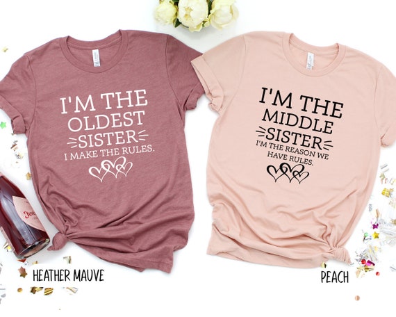 New Sis Gifts Youngest Middle Sister T Shirt Kids & Women New Sis Gifts Youngest Middle Sister T Shirt Kids & Women