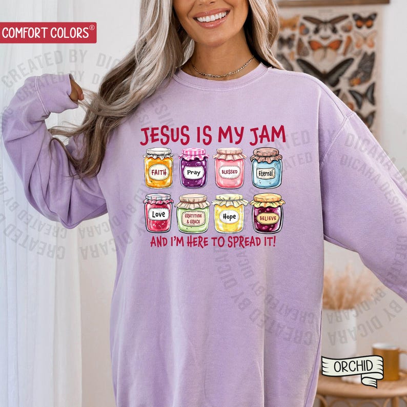 Jesus Is My Jam, Christian Shirt, Comfort Colors® Christian Gift,JESUS Christ Shirt,Gift For Christian,Funny Jesus Shirt, Christian MOM tee bild 15