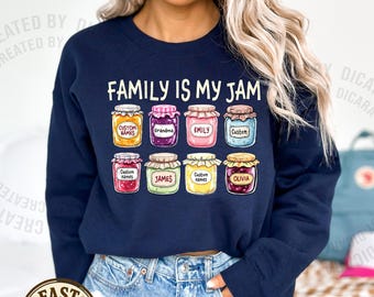 Custom Family Is My Jam Christmas Shirts, Matching Holiday Outfit