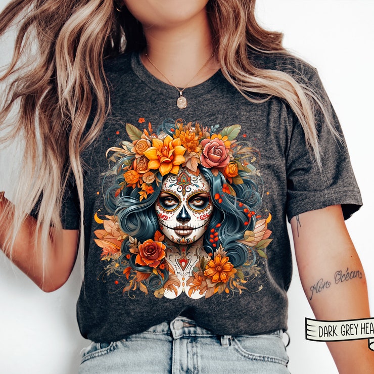 Day Of The Dead Shirt, Halloween Costume 2023, Skeleton Shirt, Dia De Los Muertos,Mexican Spanish Holiday,Halloween Shirts,Sugar Skull Shirt