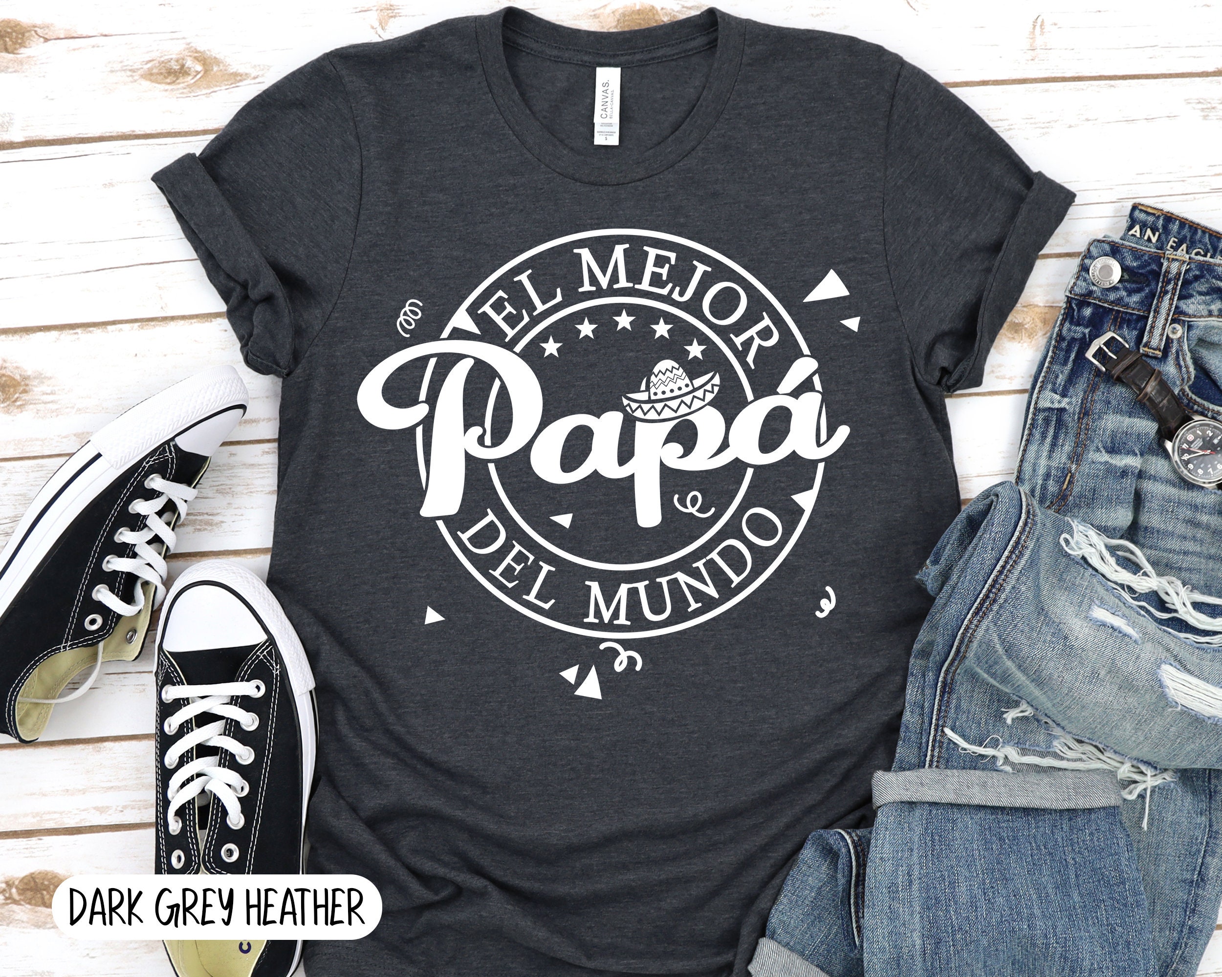 Father's Day shirt Abuelo Shirts El Mejor Papa Del | Etsy