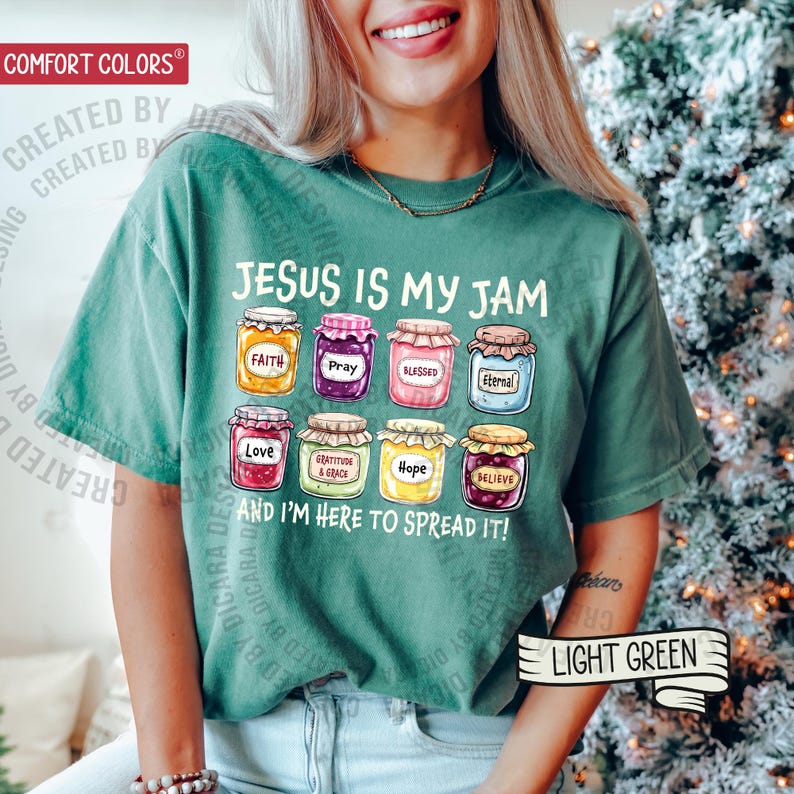 Jesus Is My Jam, Christian Shirt, Comfort Colors® Christian Gift,JESUS Christ Shirt,Gift For Christian,Funny Jesus Shirt, Christian MOM tee bild 10
