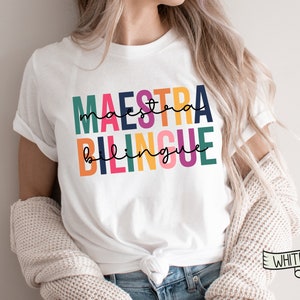 Bilingual Teacher Shirt, Maestra Bilingue, Educated Latina, Regalo Para Maestra Chingona con Diploma, Maestra Siempre, Spanish Teacher shirt