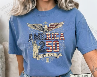 America 250th Anniversary T-Shirt, Independence Day Patriotic Gift