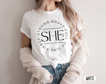 Fierce Strong Brave Women's T-Shirt, Girl Power Tee