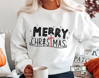 Christmas Sweater, Merry Christmas Sweatshirt, Women's Christmas