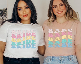 Bride Babe Retro Wedding Shirt, Bachelorette Party Tee