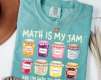 Comfort Colors® Math Teacher Shirt,Math Lover Shirt, Math Teacher Gifts, Math is My Jam,Math Teacher Appreciation Gift, Mathematician Shirts