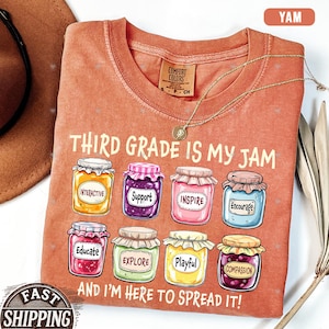 Comfort Colors Third Grade Teacher Shirt, School Appreciation Tee