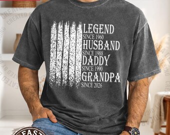 Personalized Legend Husband Daddy Grandpa, Custom Father's Day Shirt With Nick Name And Year
